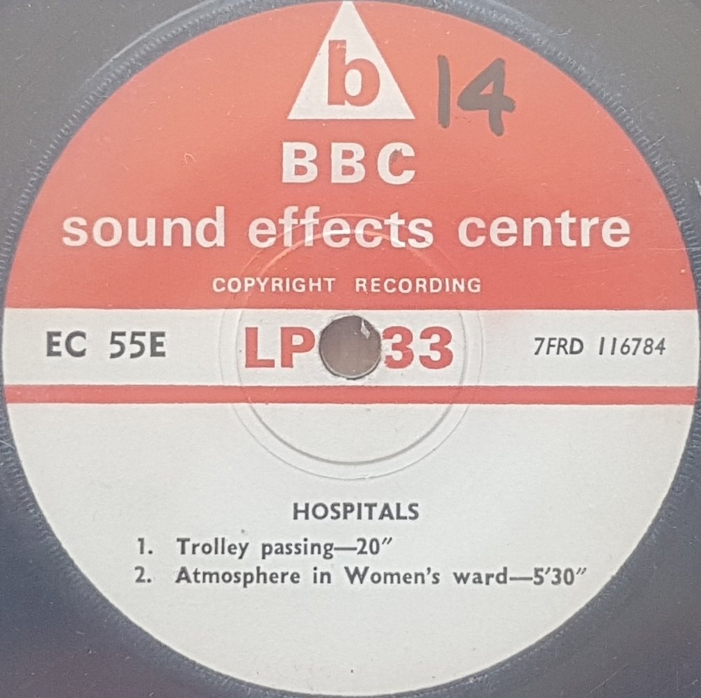 EC 55E Hospitals Not registered from the BBC records and Tapes library Label